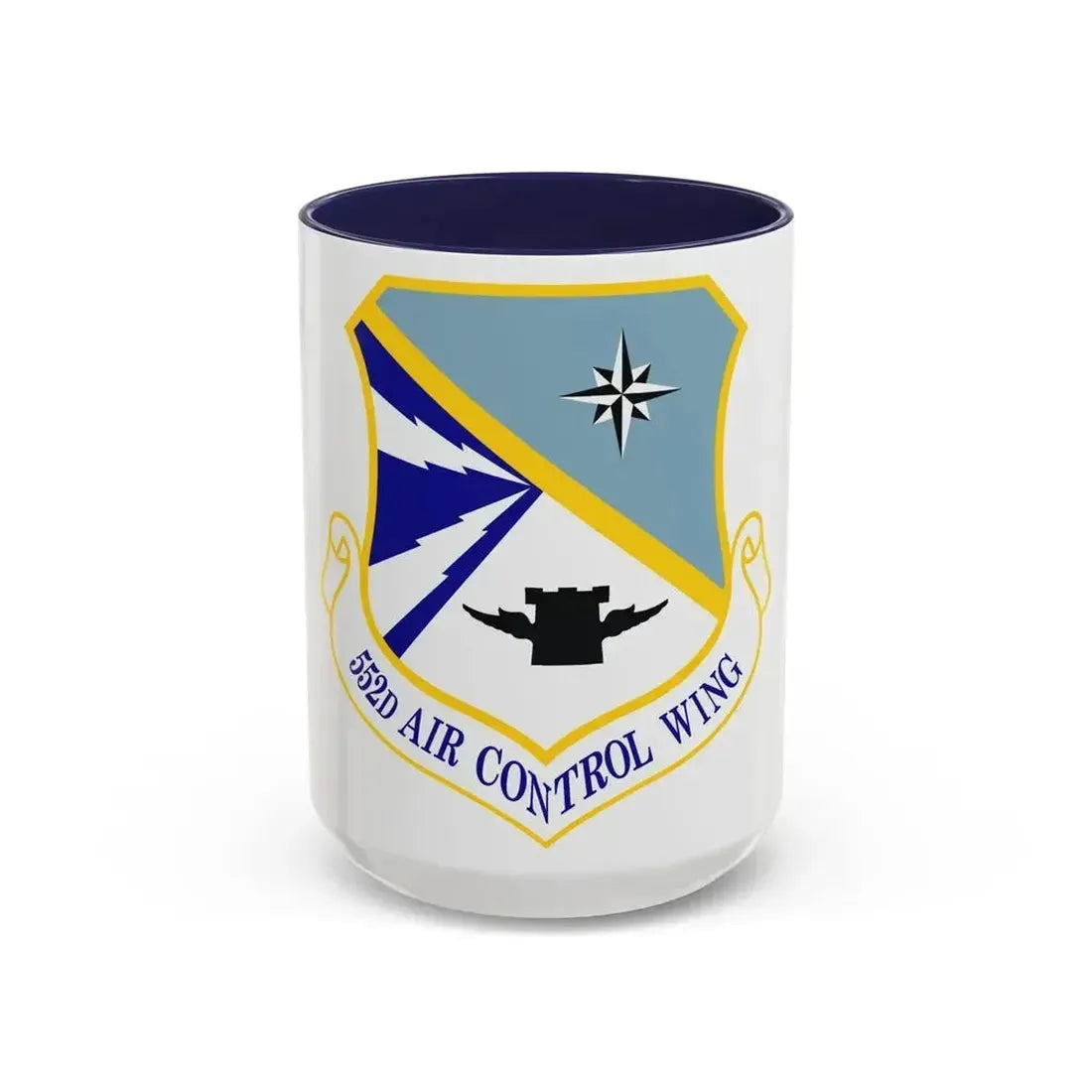 552d Air Control Wing (U.S. Air Force) Accent Coffee Mug 15oz Navy - Go Mug Yourself