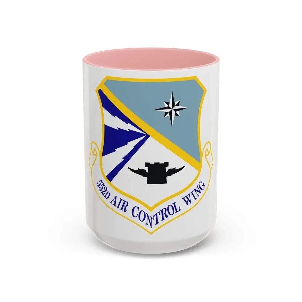 552d Air Control Wing (U.S. Air Force) Accent Coffee Mug 15oz Pink - Go Mug Yourself