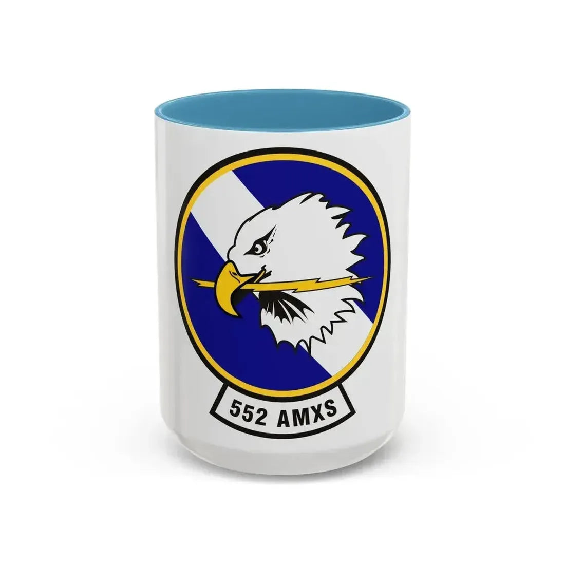 552d Aircraft Maintenance Squadron (U.S. Air Force) Accent Coffee Mug 15oz Light Blue - Go Mug Yourself