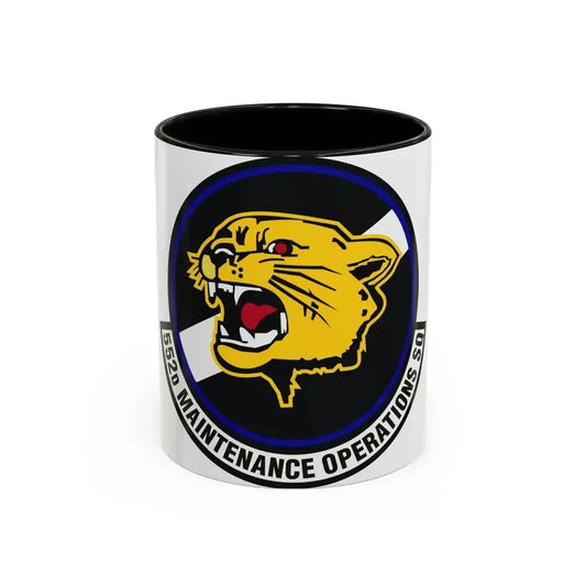 552nd Maintenance Operations Squadron (U.S. Air Force) Accent Coffee Mug 11oz Black - Go Mug Yourself
