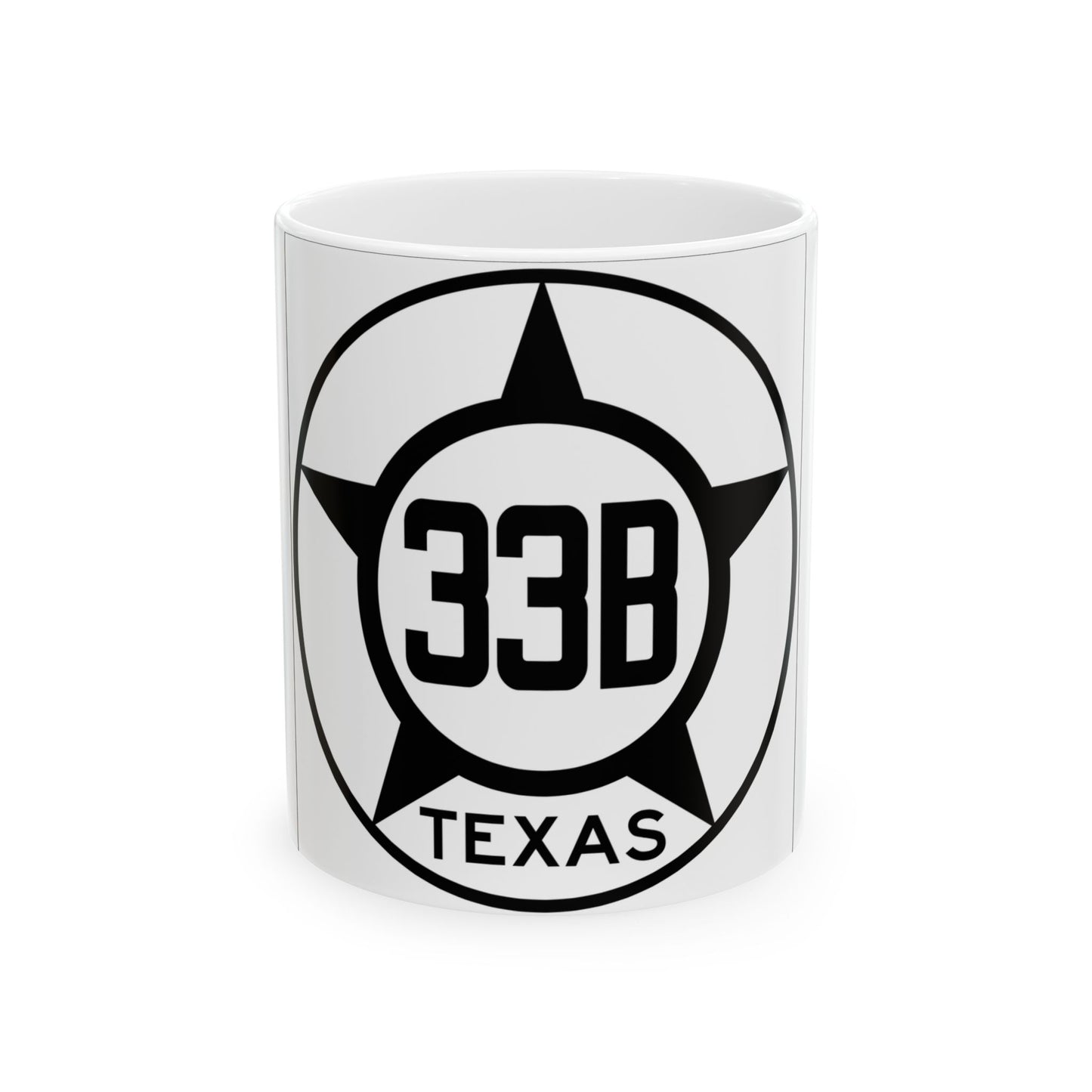 Old Texas 33B (Texas) (Road Sign) White Coffee Mug