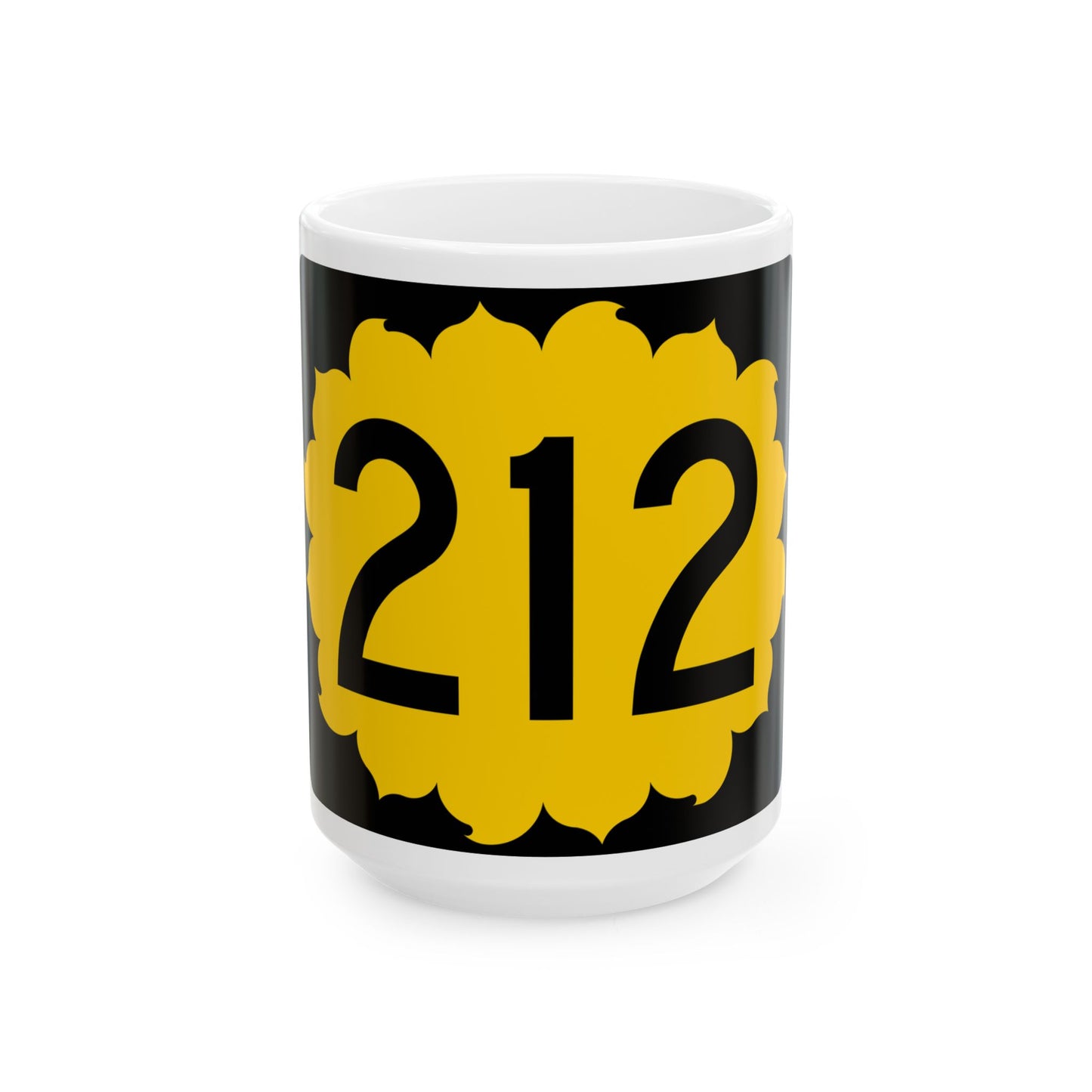 K-212 (Kansas) (Road Sign) White Coffee Mug