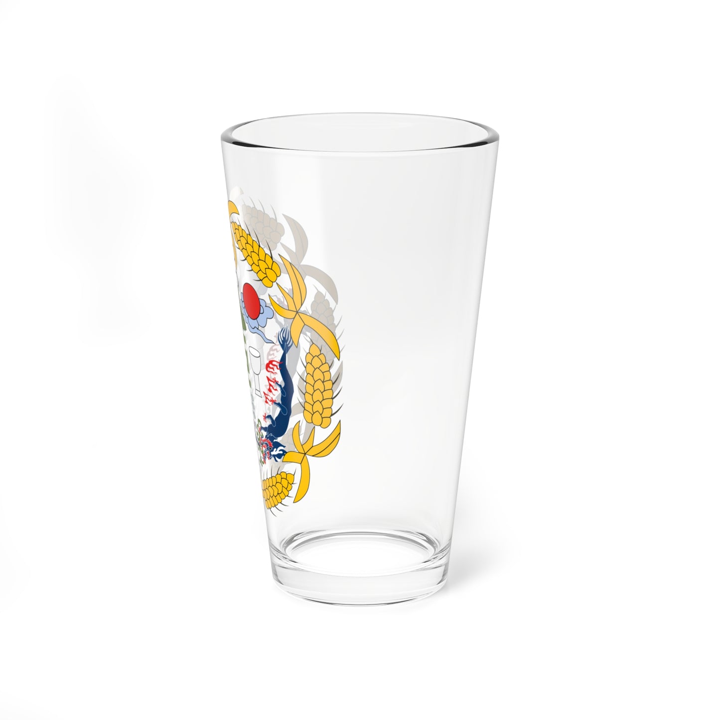 Twelve Symbols national emblem of China Commander-in-Chief Flag of the Beiyang Government (China) (Coat of Arms) Pint Glass 16oz