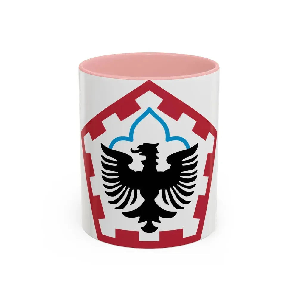 555th Engineer Brigade (U.S. Army) Accent Coffee Mug 11oz Pink - Go Mug Yourself