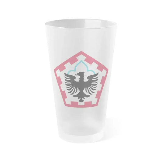 555th Engineer Brigade (U.S. Army) Frosted Pint Glass 16oz Default Title - Go Mug Yourself