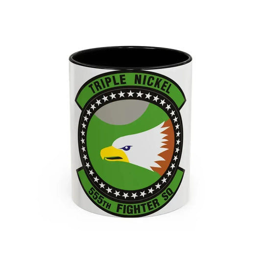 555th Fighter Squadron (U.S. Air Force) Accent Coffee Mug 11oz Black - Go Mug Yourself