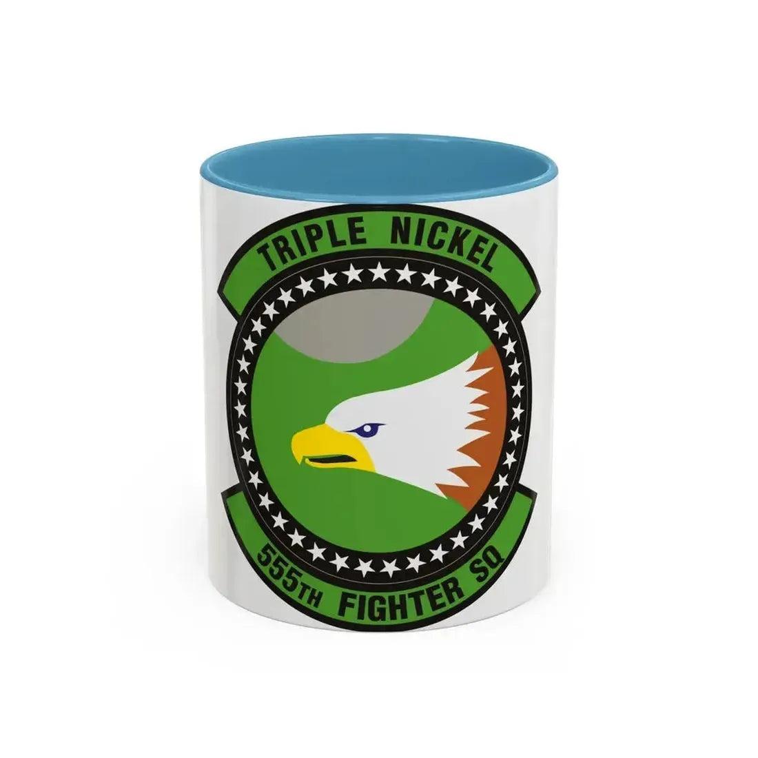 555th Fighter Squadron (U.S. Air Force) Accent Coffee Mug 11oz Light Blue - Go Mug Yourself