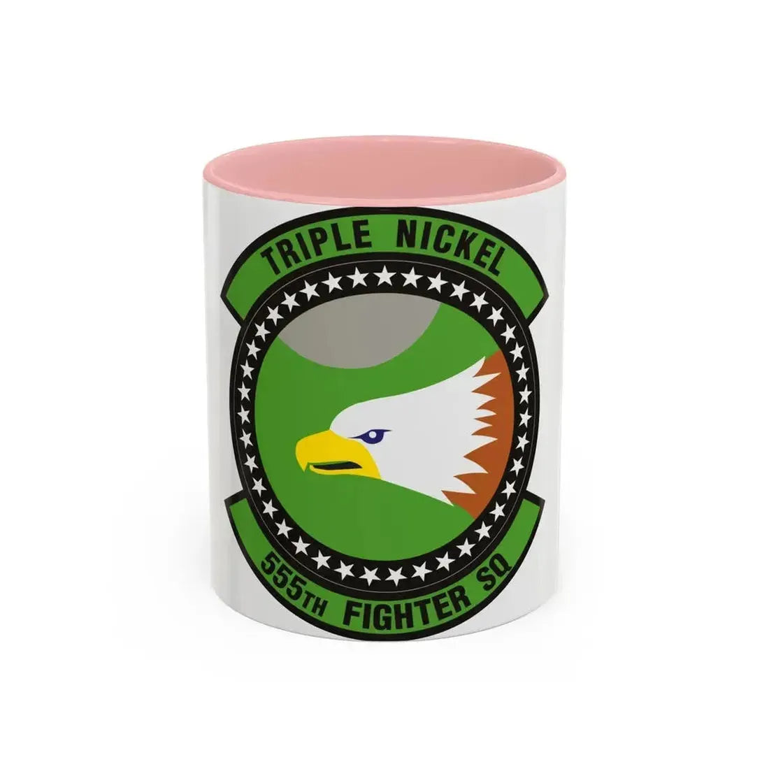555th Fighter Squadron (U.S. Air Force) Accent Coffee Mug 11oz Pink - Go Mug Yourself