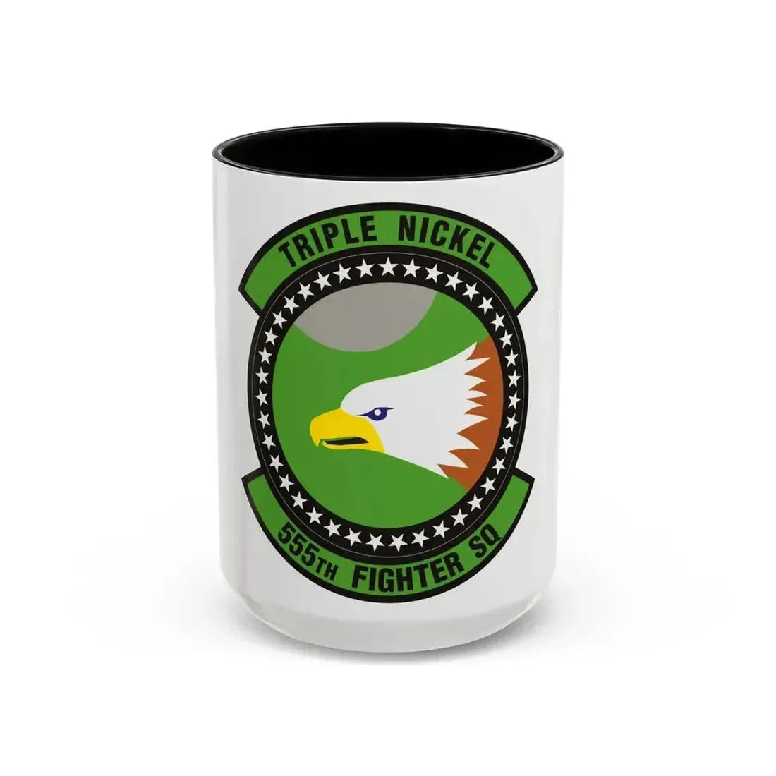 555th Fighter Squadron (U.S. Air Force) Accent Coffee Mug 15oz Black - Go Mug Yourself