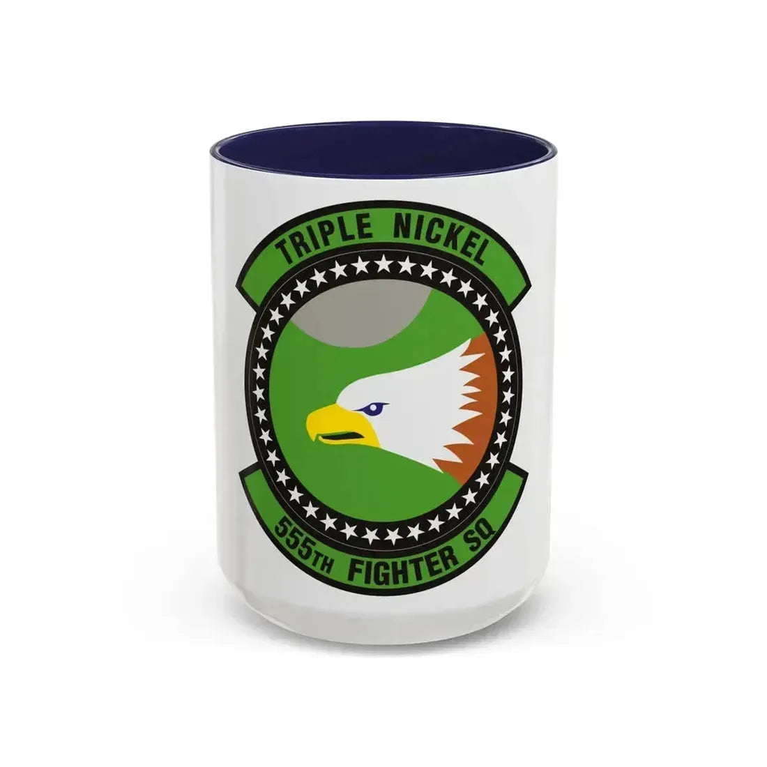 555th Fighter Squadron (U.S. Air Force) Accent Coffee Mug 15oz Navy - Go Mug Yourself