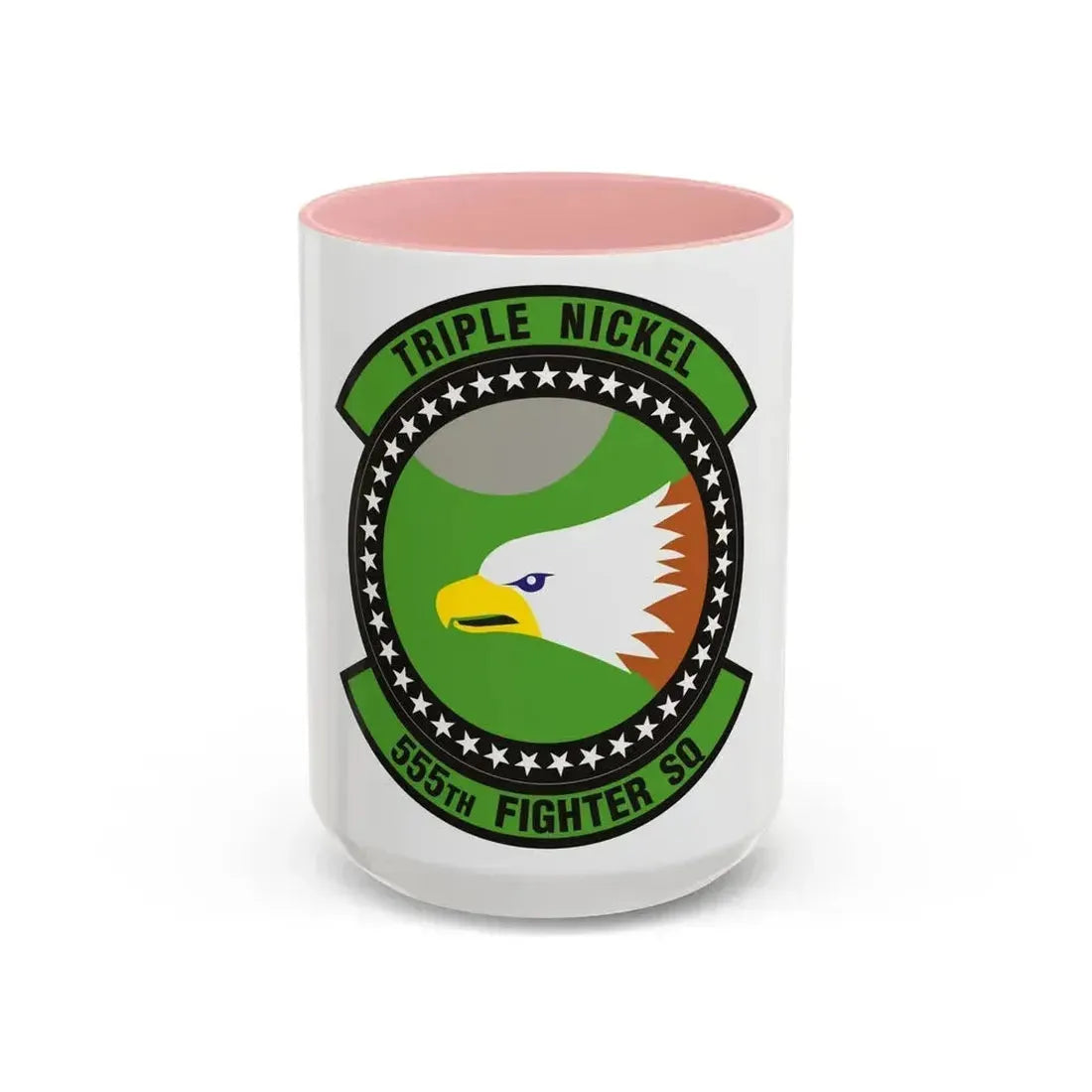 555th Fighter Squadron (U.S. Air Force) Accent Coffee Mug 15oz Pink - Go Mug Yourself