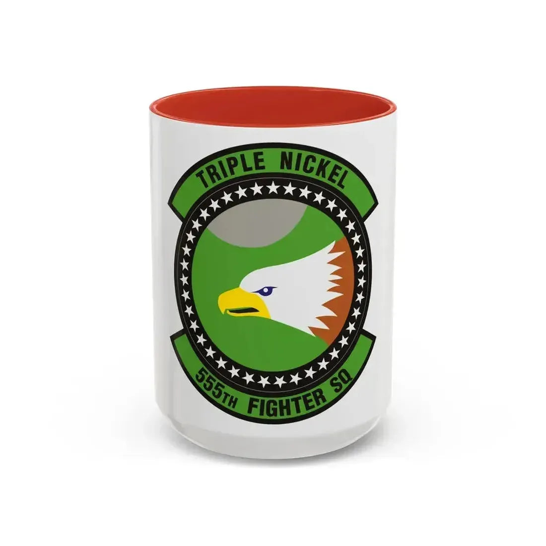 555th Fighter Squadron (U.S. Air Force) Accent Coffee Mug 15oz Red - Go Mug Yourself