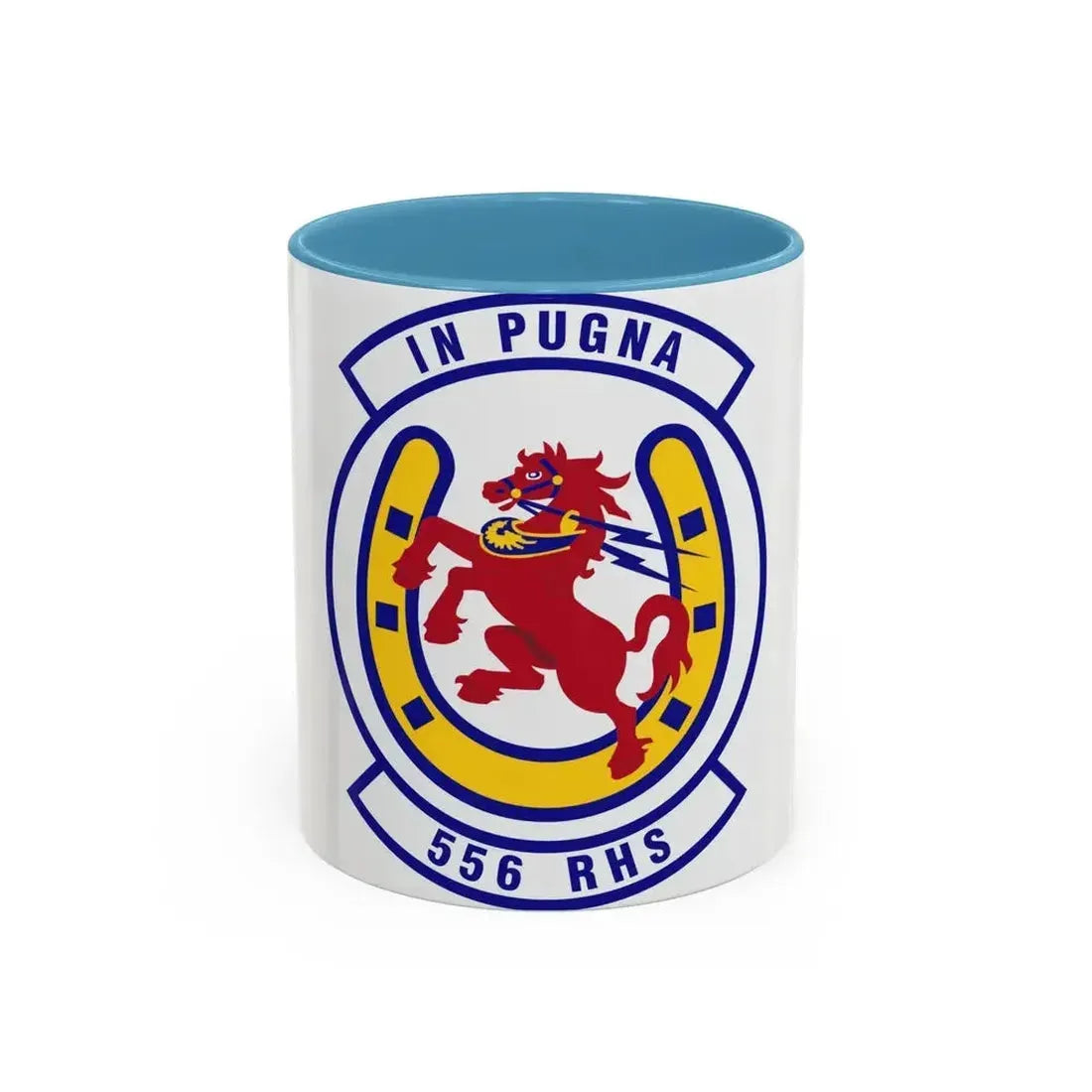 556th Red Horse Squadron (U.S. Air Force) Accent Coffee Mug 11oz Light Blue - Go Mug Yourself