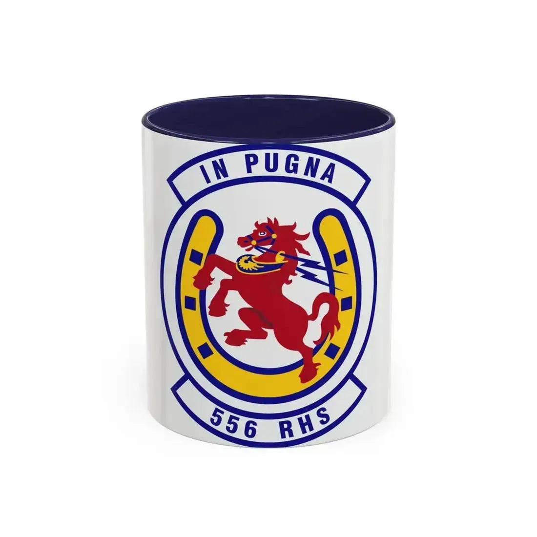556th Red Horse Squadron (U.S. Air Force) Accent Coffee Mug 11oz Navy - Go Mug Yourself