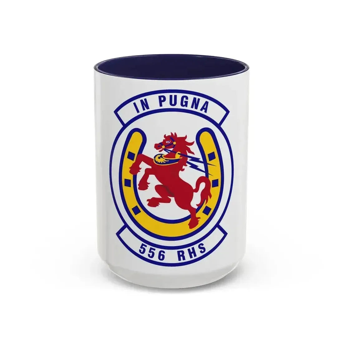 556th Red Horse Squadron (U.S. Air Force) Accent Coffee Mug 15oz Navy - Go Mug Yourself