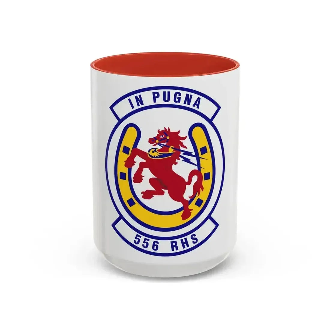 556th Red Horse Squadron (U.S. Air Force) Accent Coffee Mug 15oz Red - Go Mug Yourself
