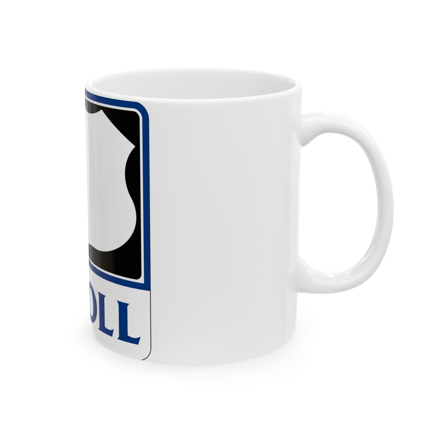 Toll Texas U.S. Highway blank (Texas) (Road Sign) White Coffee Mug