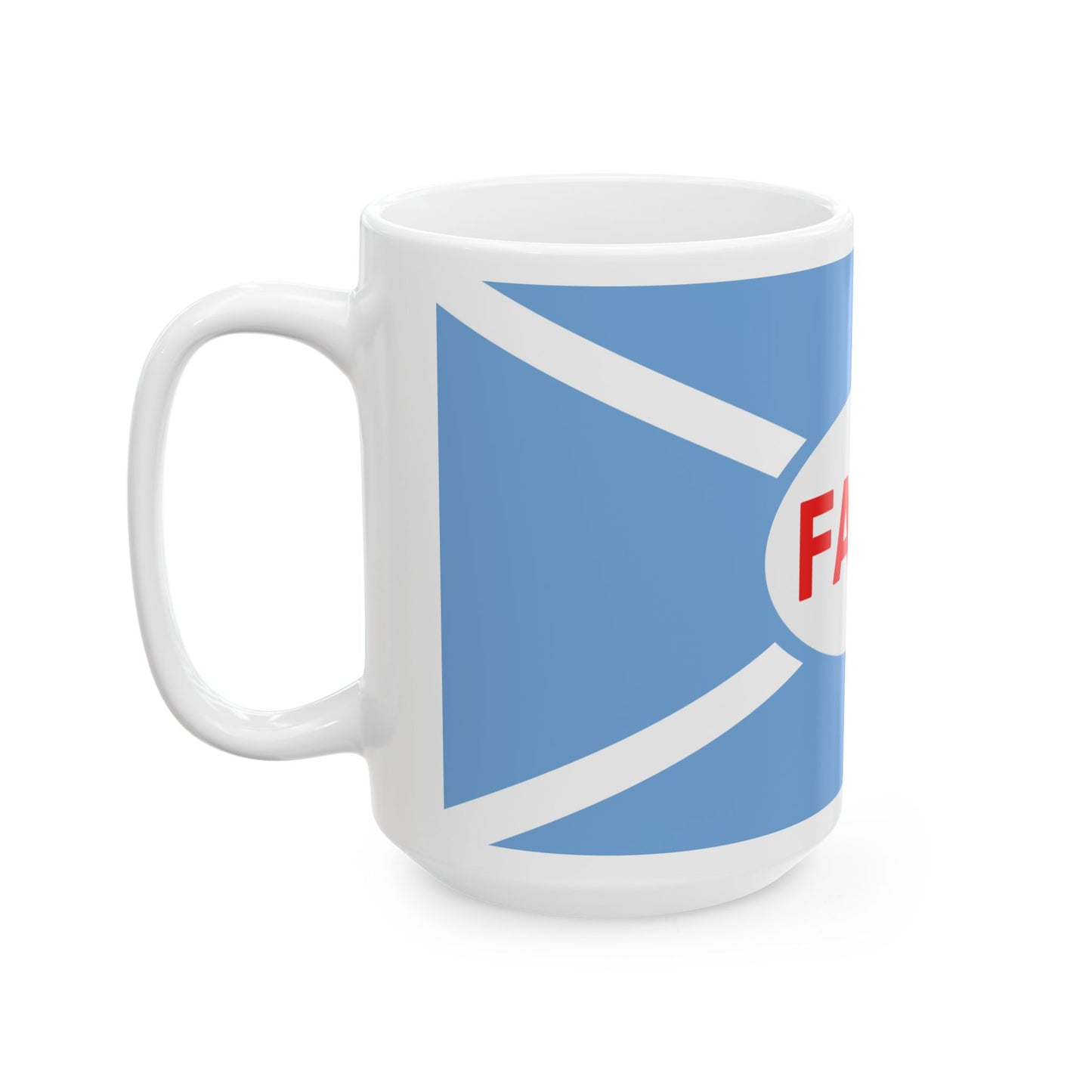 House flag of the Argentine Overseas Shipping Fleet FANU (Argentina) White Coffee Mug