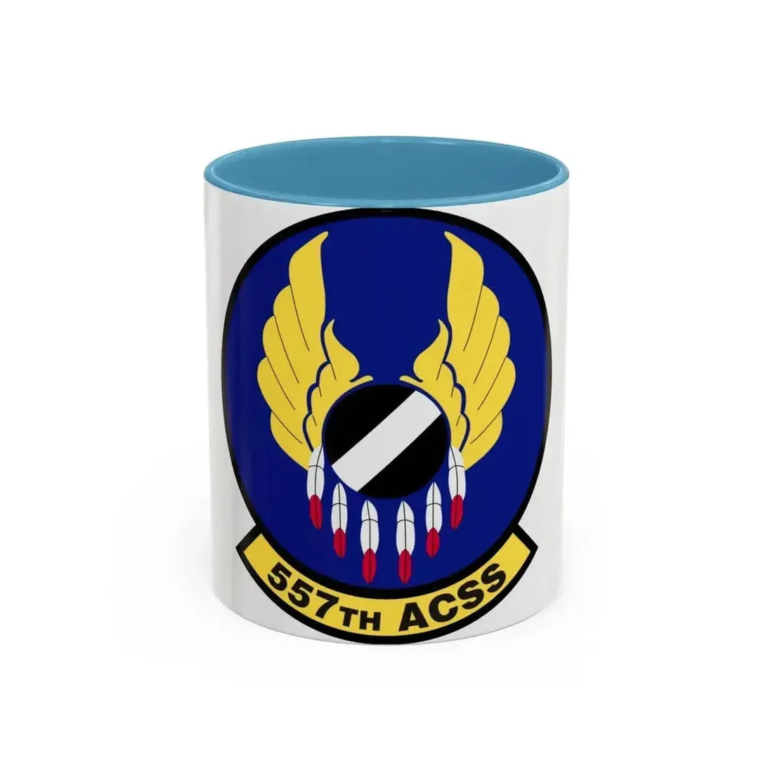 557th Aircraft Sustainment Squadron (U.S. Air Force) Accent Coffee Mug 11oz Light Blue - Go Mug Yourself