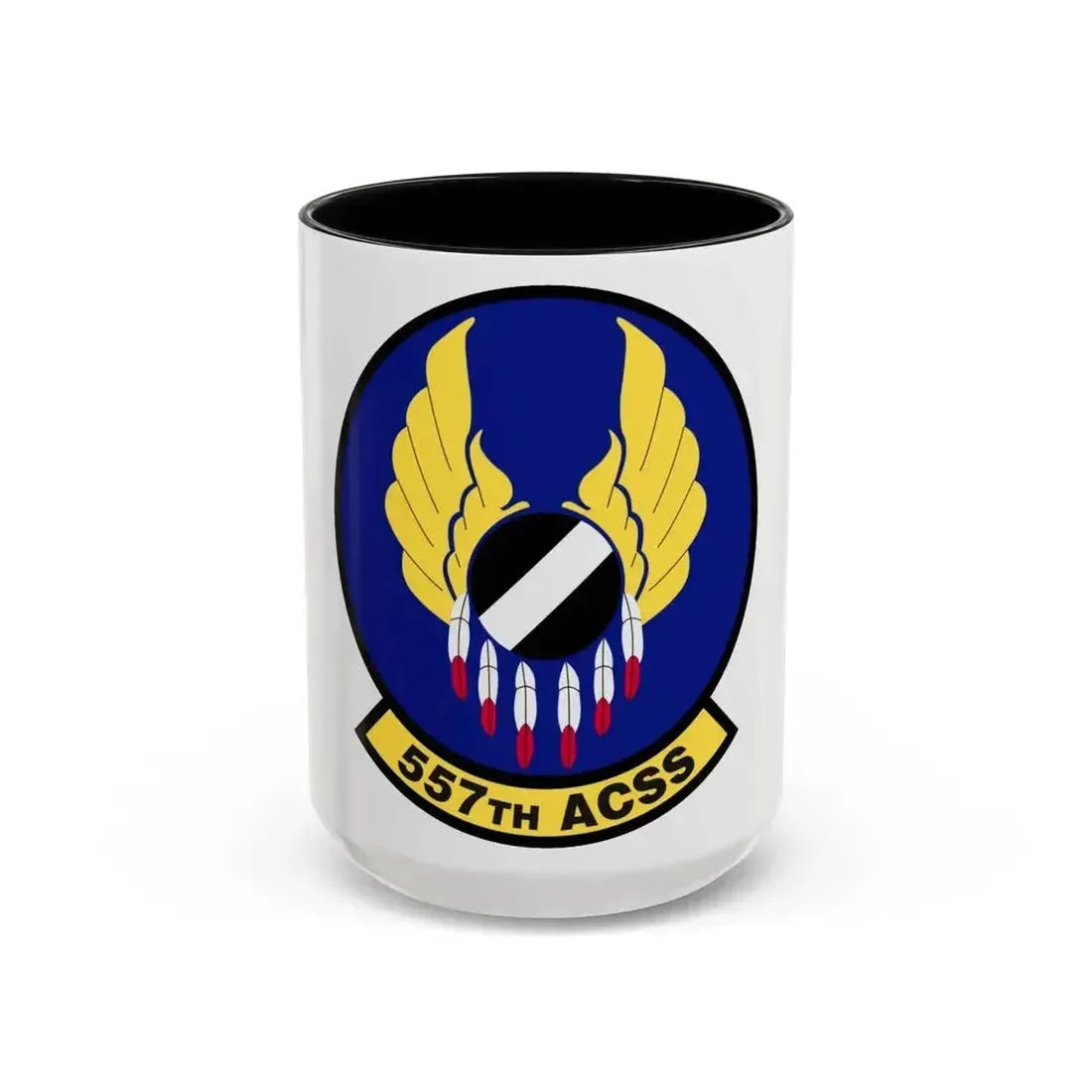 557th Aircraft Sustainment Squadron (U.S. Air Force) Accent Coffee Mug 15oz Black - Go Mug Yourself