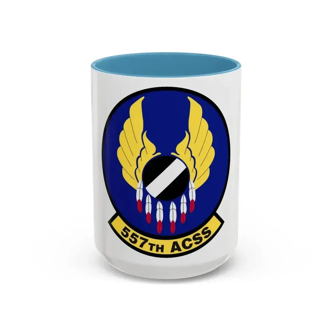 557th Aircraft Sustainment Squadron (U.S. Air Force) Accent Coffee Mug 15oz Light Blue - Go Mug Yourself