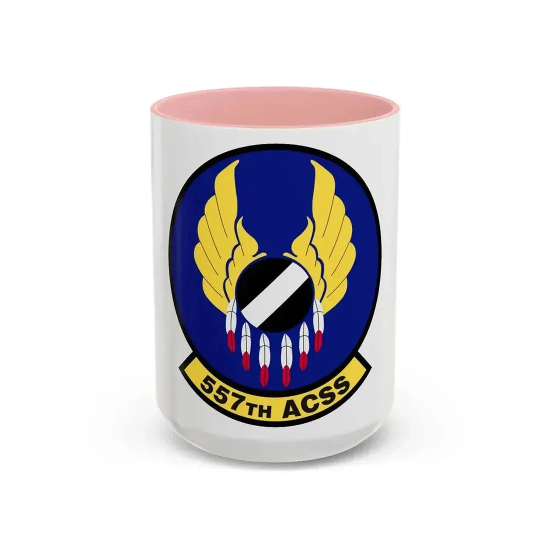 557th Aircraft Sustainment Squadron (U.S. Air Force) Accent Coffee Mug 15oz Pink - Go Mug Yourself
