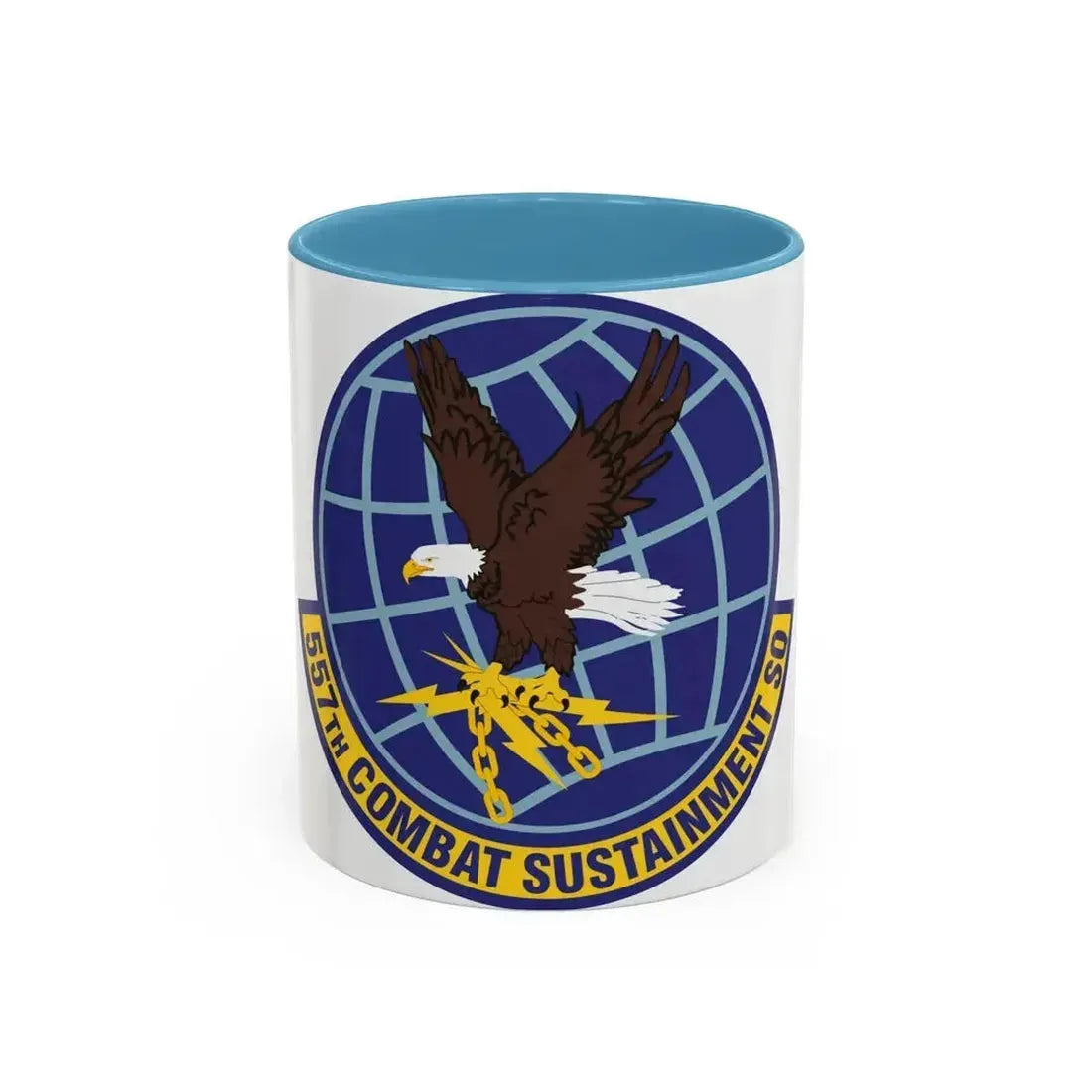 557th Combat Sustainment Squadron (U.S. Air Force) Accent Coffee Mug 11oz Light Blue - Go Mug Yourself