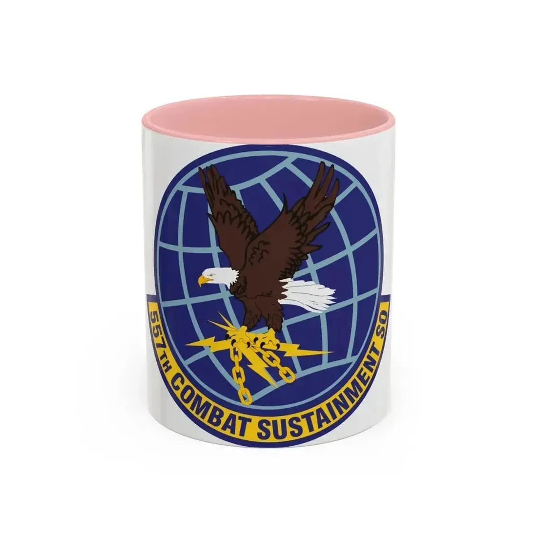 557th Combat Sustainment Squadron (U.S. Air Force) Accent Coffee Mug 11oz Pink - Go Mug Yourself