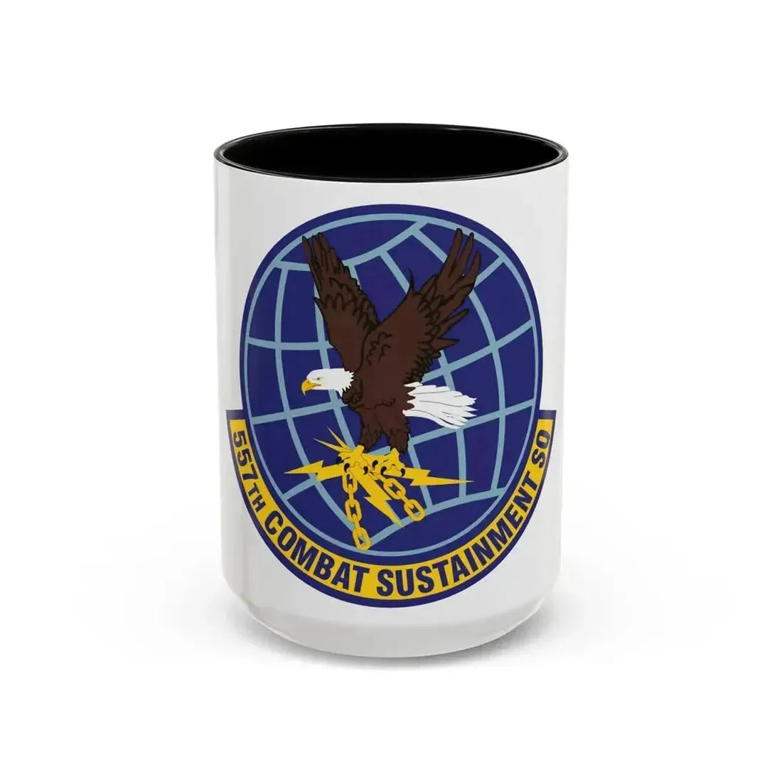 557th Combat Sustainment Squadron (U.S. Air Force) Accent Coffee Mug 15oz Black - Go Mug Yourself