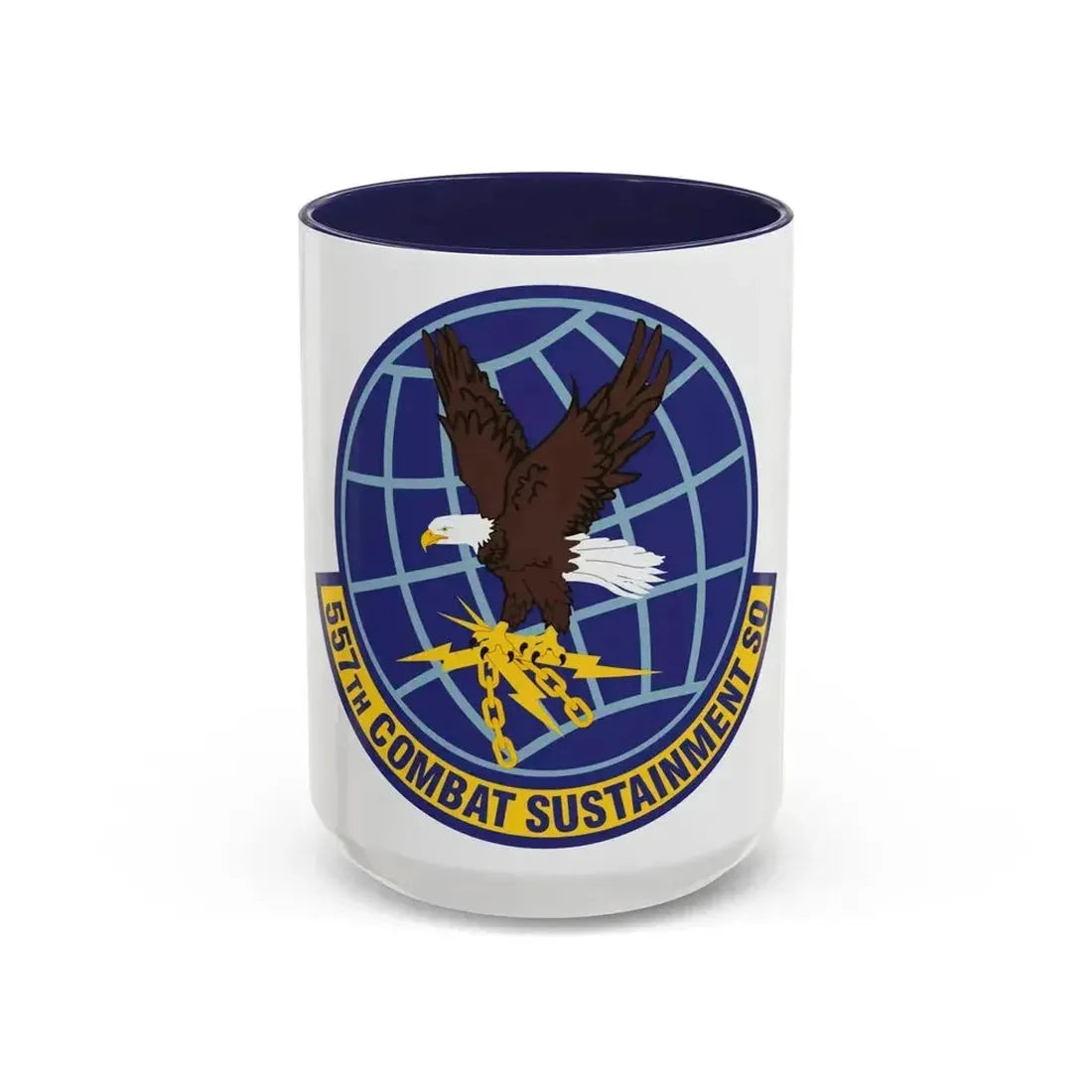 557th Combat Sustainment Squadron (U.S. Air Force) Accent Coffee Mug 15oz Navy - Go Mug Yourself