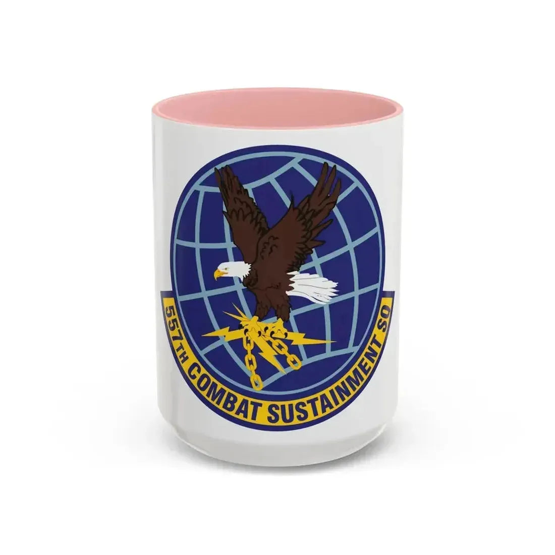 557th Combat Sustainment Squadron (U.S. Air Force) Accent Coffee Mug 15oz Pink - Go Mug Yourself