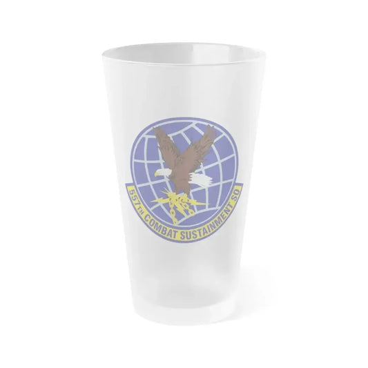 557th Combat Sustainment Squadron (U.S. Air Force) Frosted Pint Glass 16oz 16oz Frosted - Go Mug Yourself