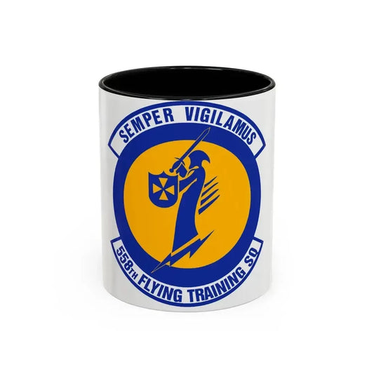 558 Flying Training Squadron AETC (U.S. Air Force) Accent Coffee Mug 11oz Black - Go Mug Yourself