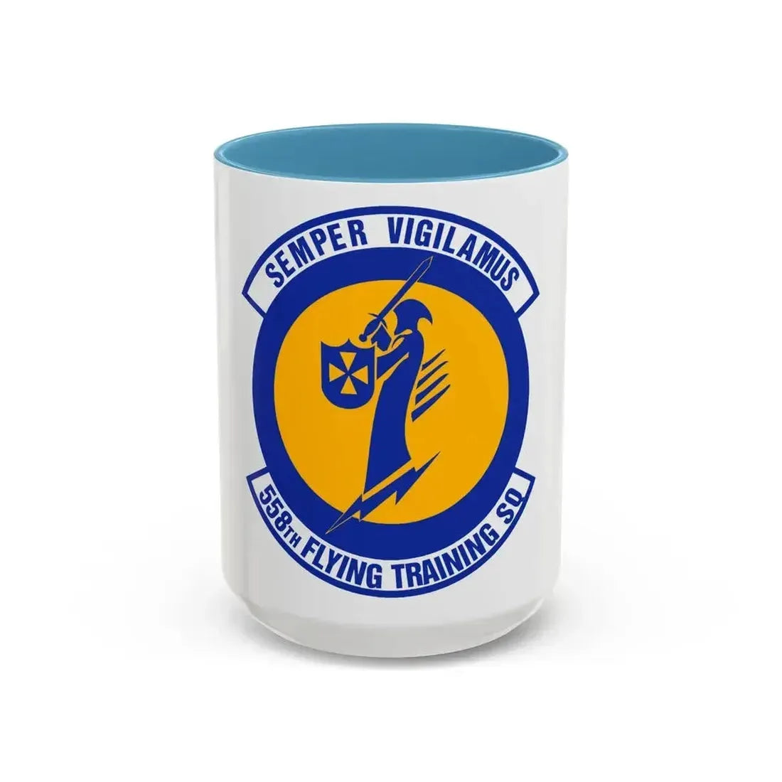 558 Flying Training Squadron AETC (U.S. Air Force) Accent Coffee Mug 15oz Light Blue - Go Mug Yourself