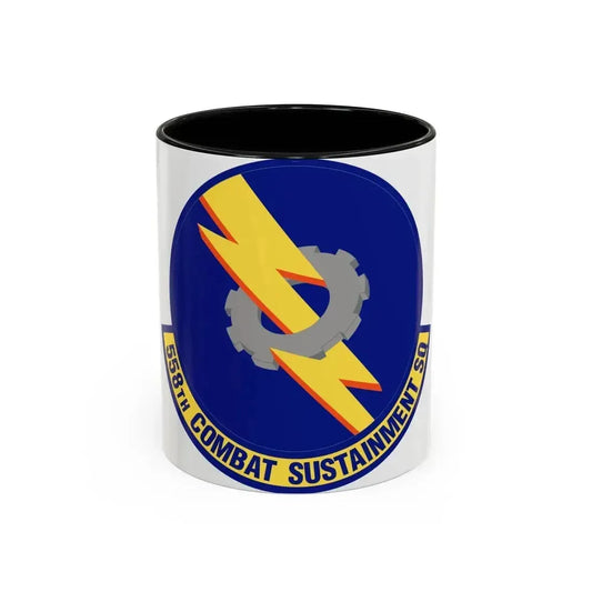 558th Combat Sustainment Squadron (U.S. Air Force) Accent Coffee Mug 11oz Black - Go Mug Yourself