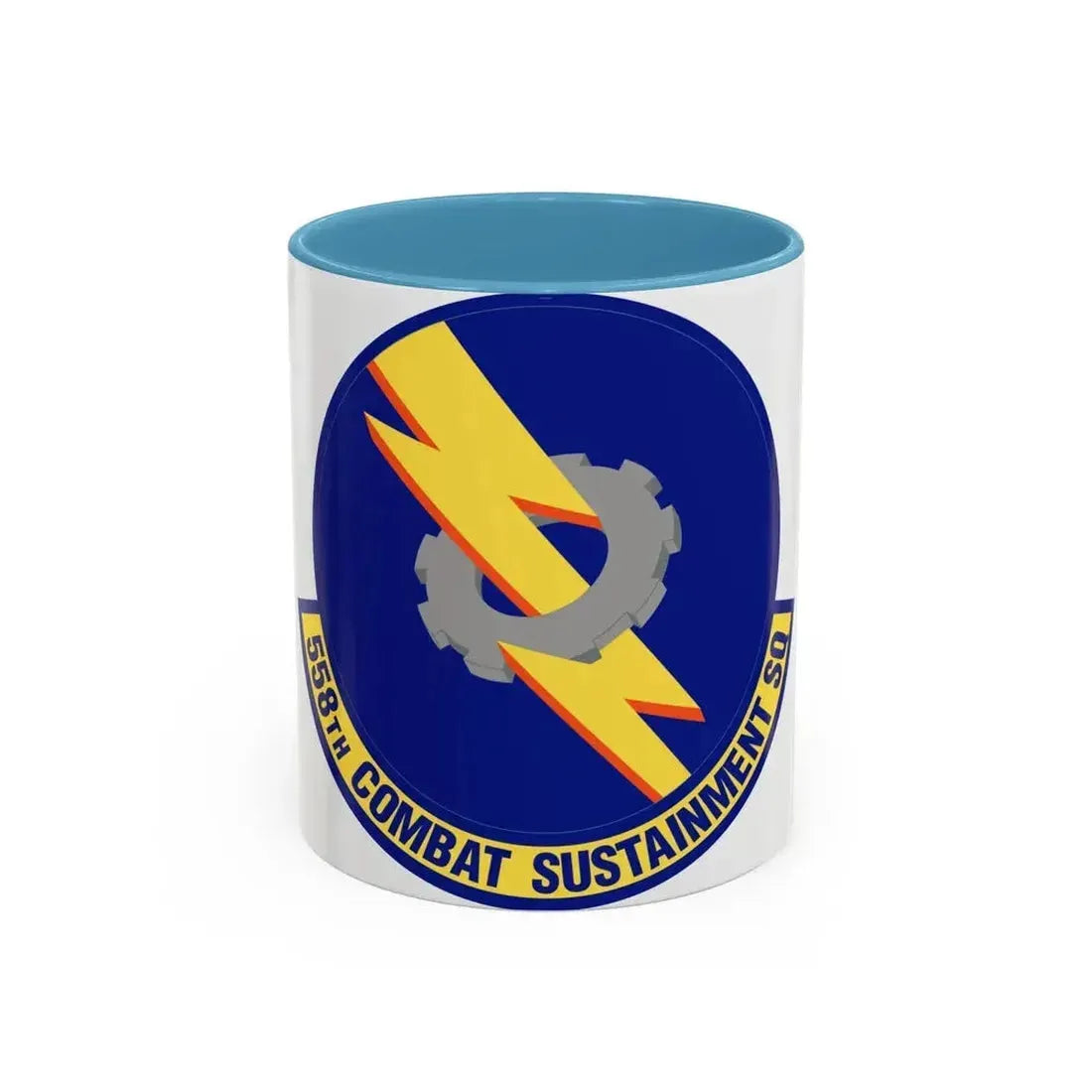 558th Combat Sustainment Squadron (U.S. Air Force) Accent Coffee Mug 11oz Light Blue - Go Mug Yourself