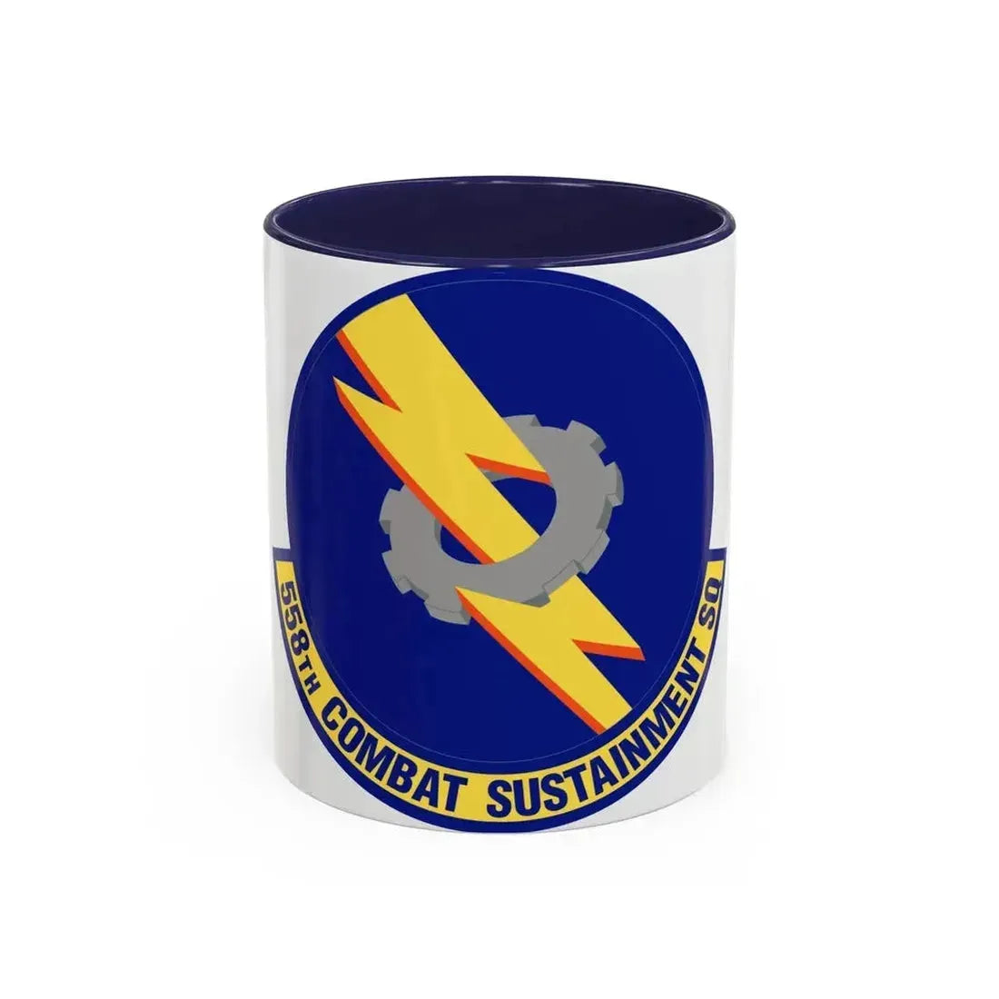 558th Combat Sustainment Squadron (U.S. Air Force) Accent Coffee Mug 11oz Navy - Go Mug Yourself