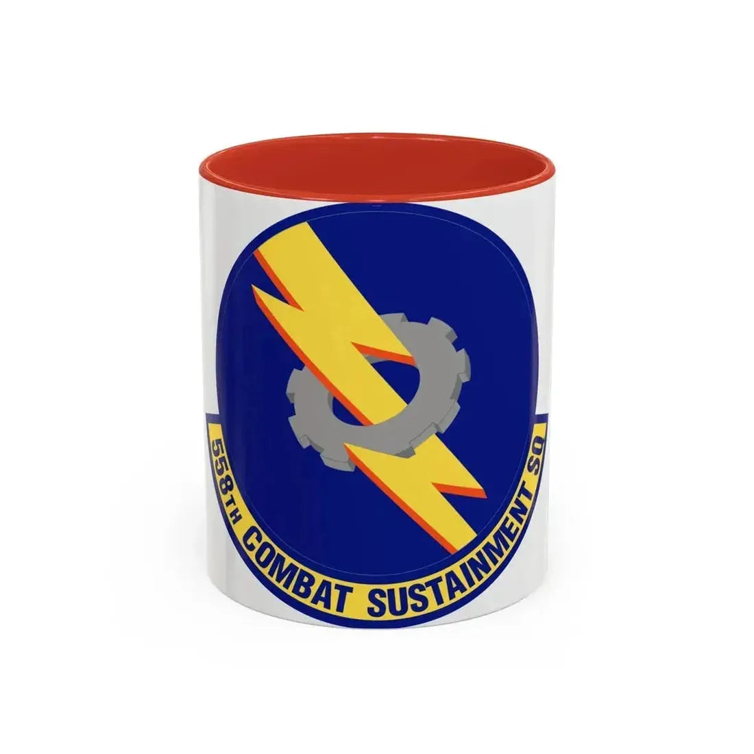 558th Combat Sustainment Squadron (U.S. Air Force) Accent Coffee Mug 11oz Red - Go Mug Yourself