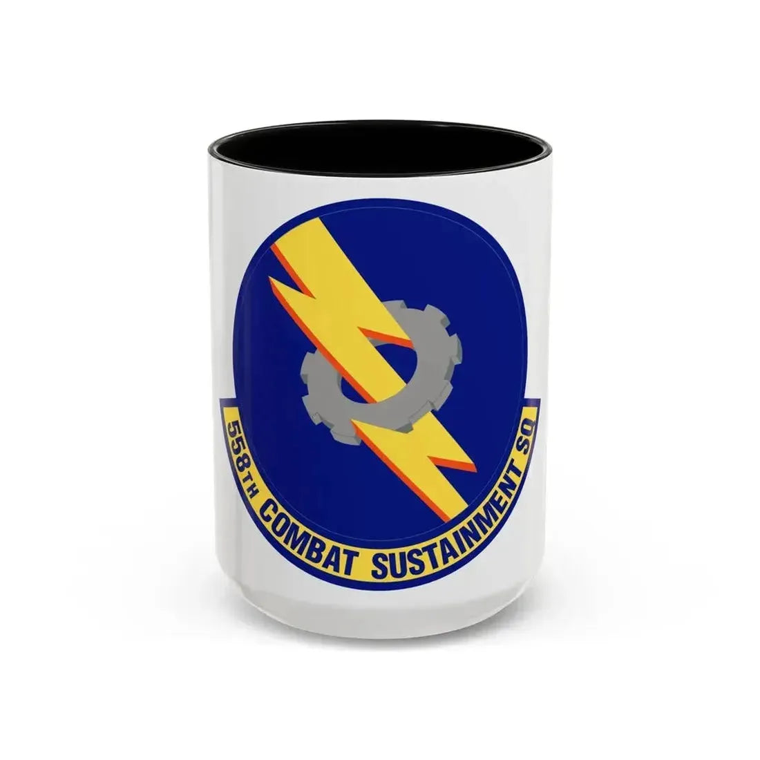 558th Combat Sustainment Squadron (U.S. Air Force) Accent Coffee Mug 15oz Black - Go Mug Yourself