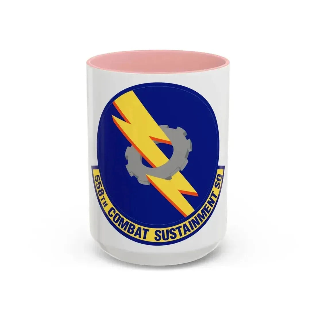 558th Combat Sustainment Squadron (U.S. Air Force) Accent Coffee Mug 15oz Pink - Go Mug Yourself
