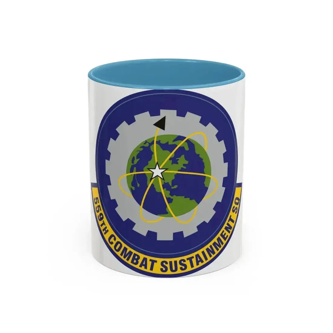 559th Combat Sustainment Squadron (U.S. Air Force) Accent Coffee Mug 11oz Light Blue - Go Mug Yourself
