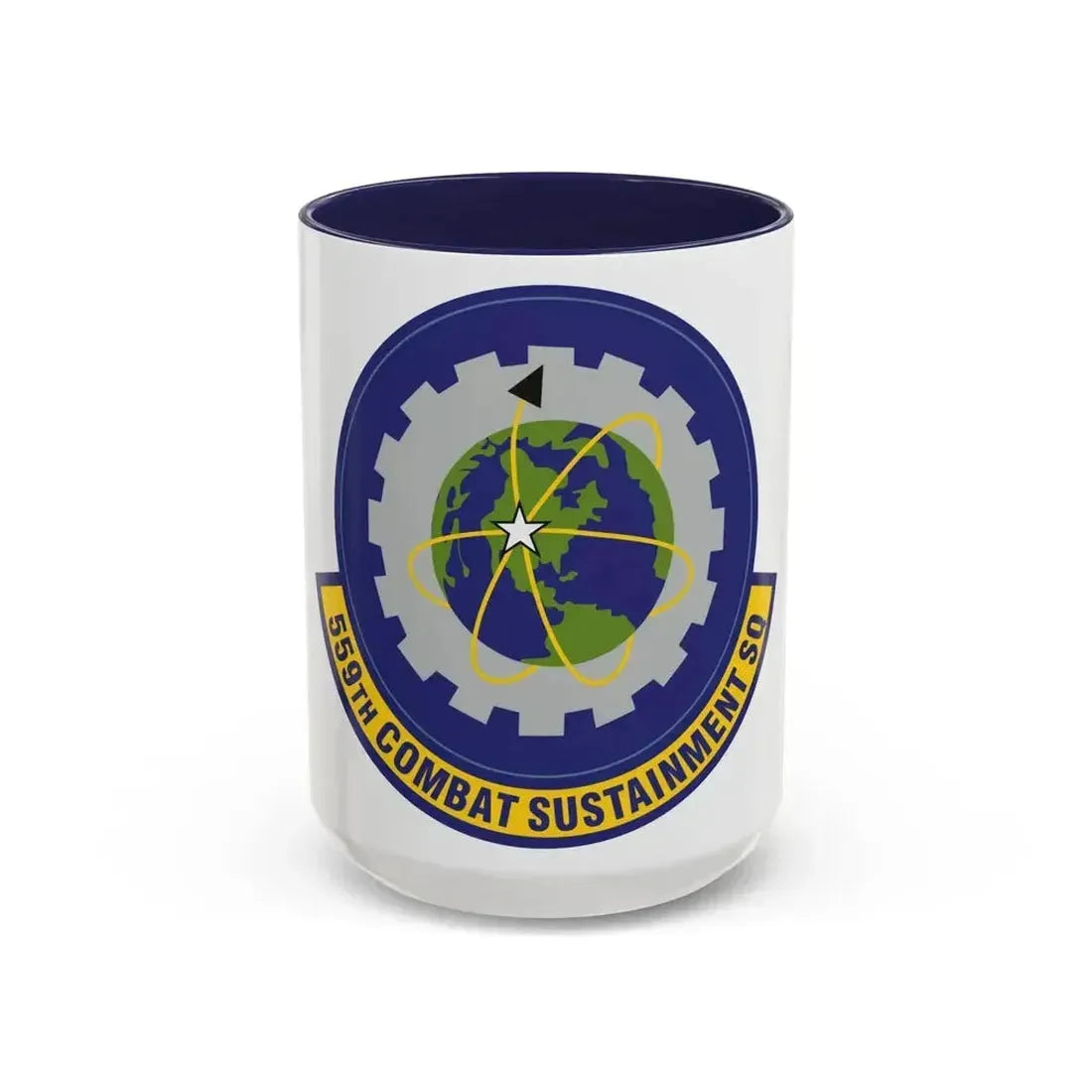 559th Combat Sustainment Squadron (U.S. Air Force) Accent Coffee Mug 15oz Navy - Go Mug Yourself