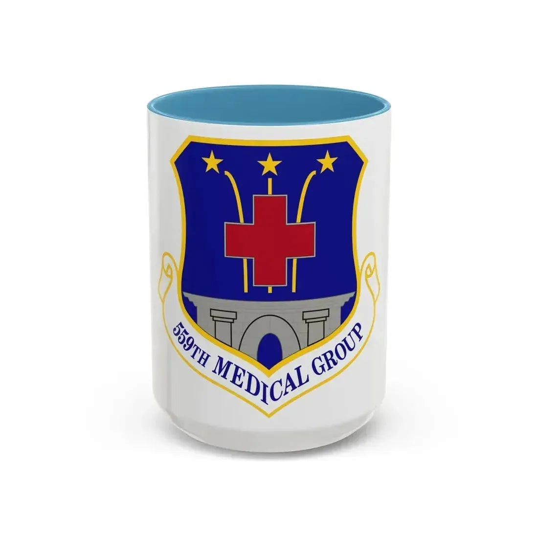 559th Medical Group (U.S. Air Force) Accent Coffee Mug 15oz Light Blue - Go Mug Yourself