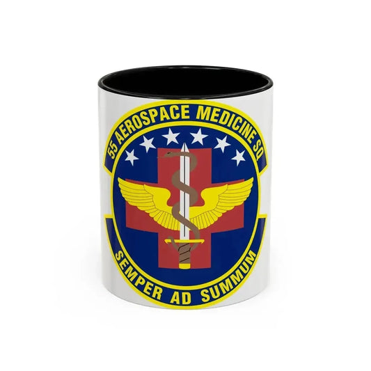 55th Aerospace Medicine Squadron (U.S. Air Force) Accent Coffee Mug 11oz Black - Go Mug Yourself