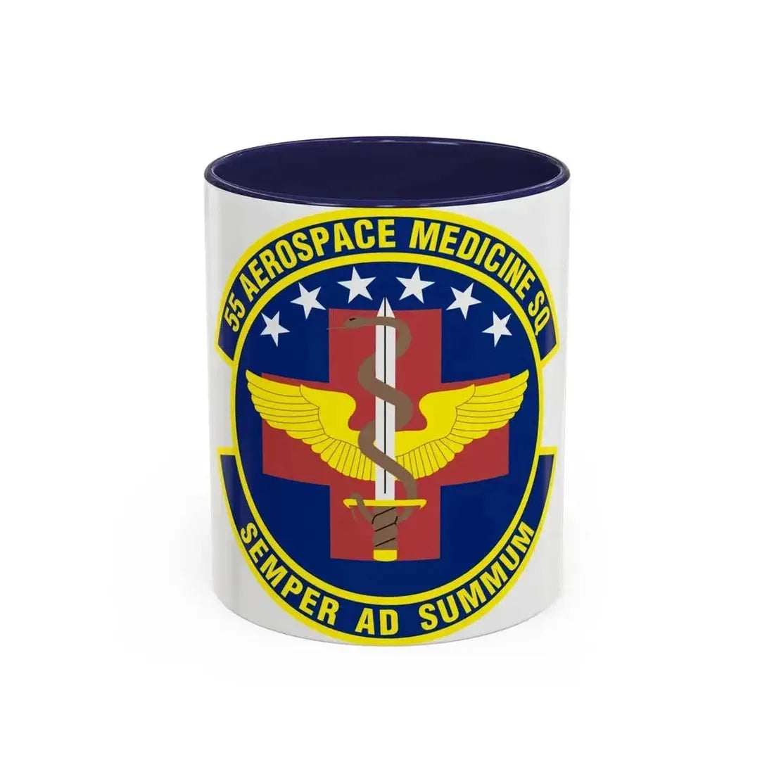55th Aerospace Medicine Squadron (U.S. Air Force) Accent Coffee Mug 11oz Navy - Go Mug Yourself
