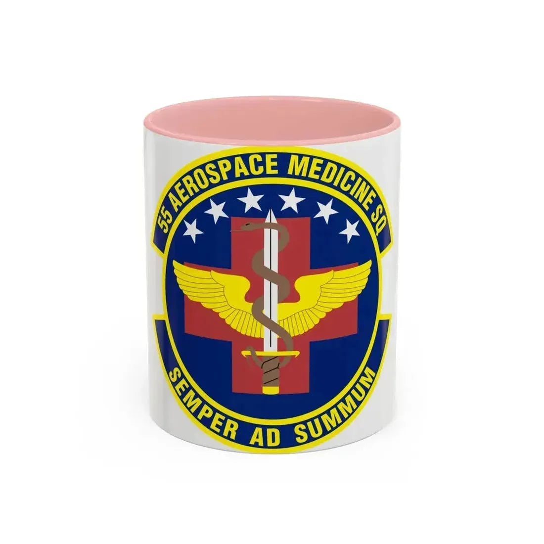 55th Aerospace Medicine Squadron (U.S. Air Force) Accent Coffee Mug 11oz Pink - Go Mug Yourself