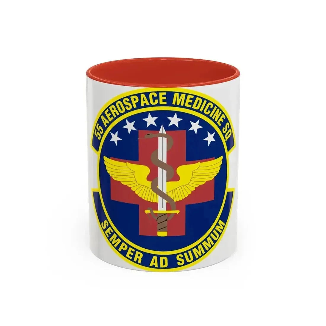 55th Aerospace Medicine Squadron (U.S. Air Force) Accent Coffee Mug 11oz Red - Go Mug Yourself
