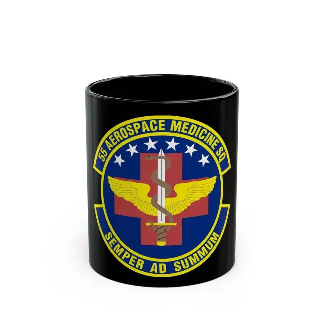 55th Aerospace Medicine Squadron (U.S. Air Force) Black Coffee Mug 11oz - Go Mug Yourself
