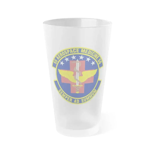 55th Aerospace Medicine Squadron (U.S. Air Force) Frosted Pint Glass 16oz 16oz Frosted - Go Mug Yourself