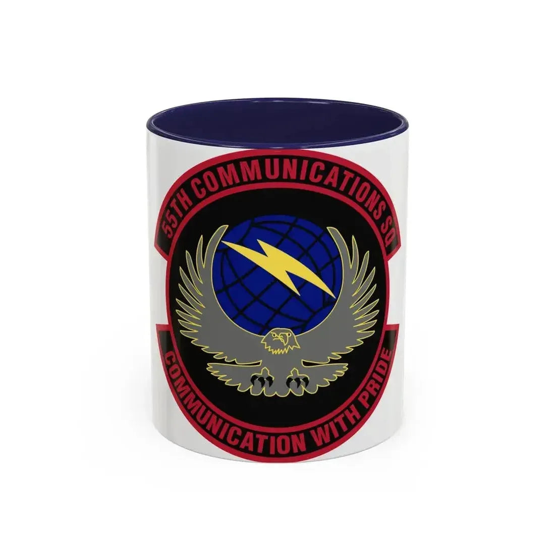 55th Communications Squadron (U.S. Air Force) Accent Coffee Mug 11oz Navy - Go Mug Yourself